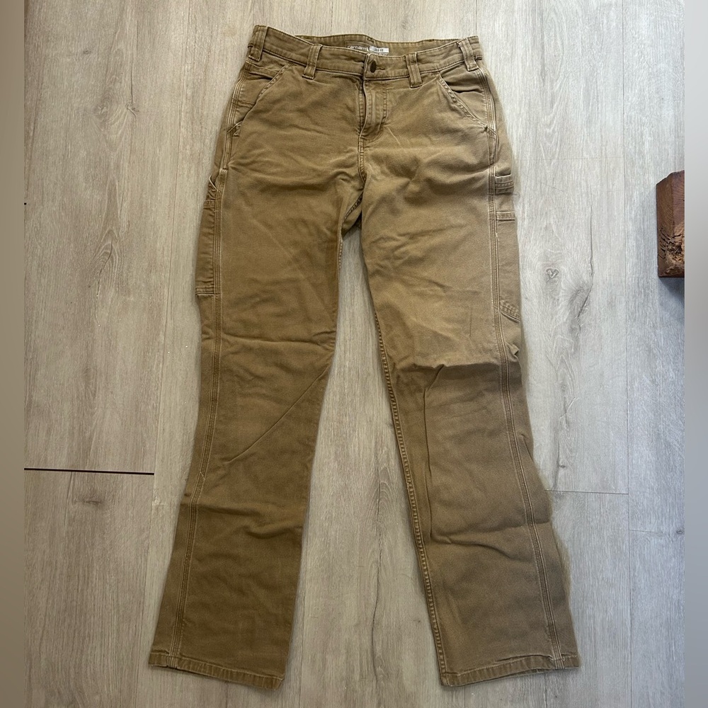 Carhartt Women’s Brown Utility Jeans - Classic Workwear Style